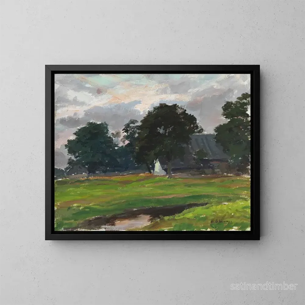 Reproduktion av målningen av holländska bondgårdar - Max Liebermann