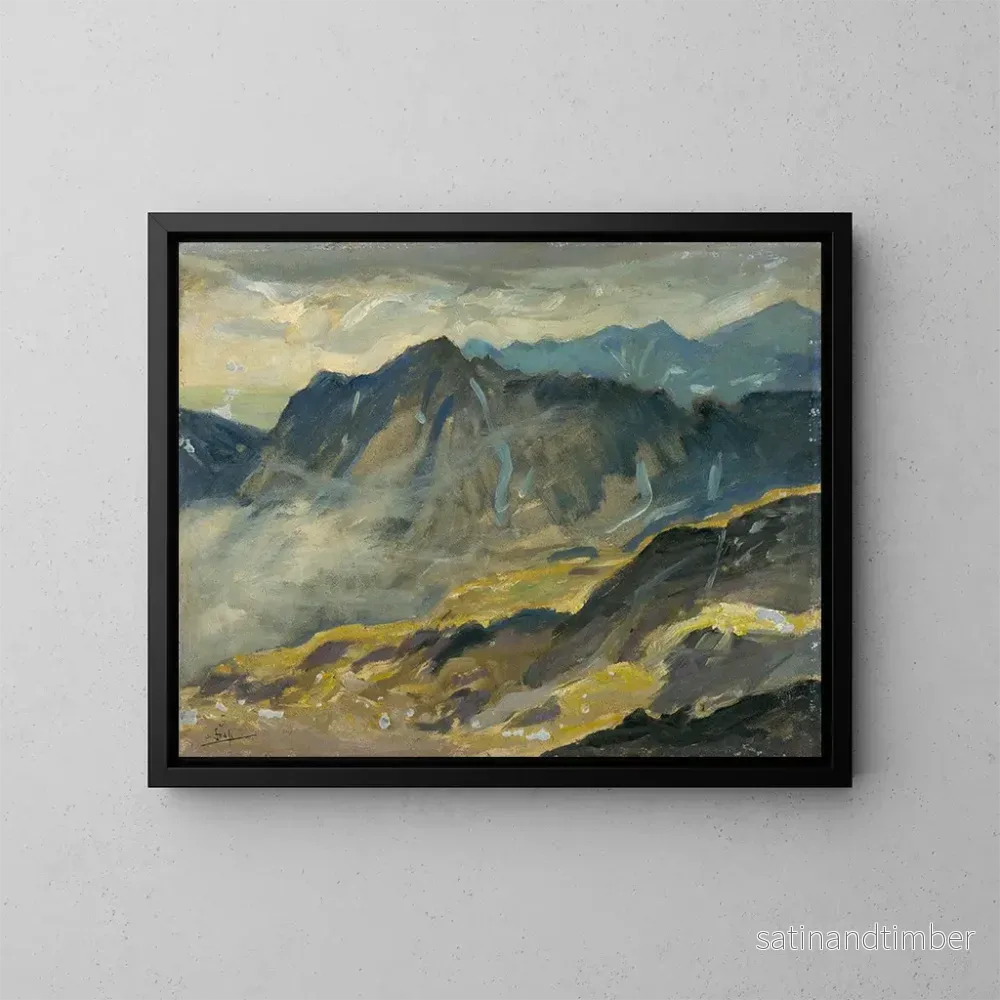 Reproduktion av målningen Vue depuis le Rysy - Otakar Štáfl