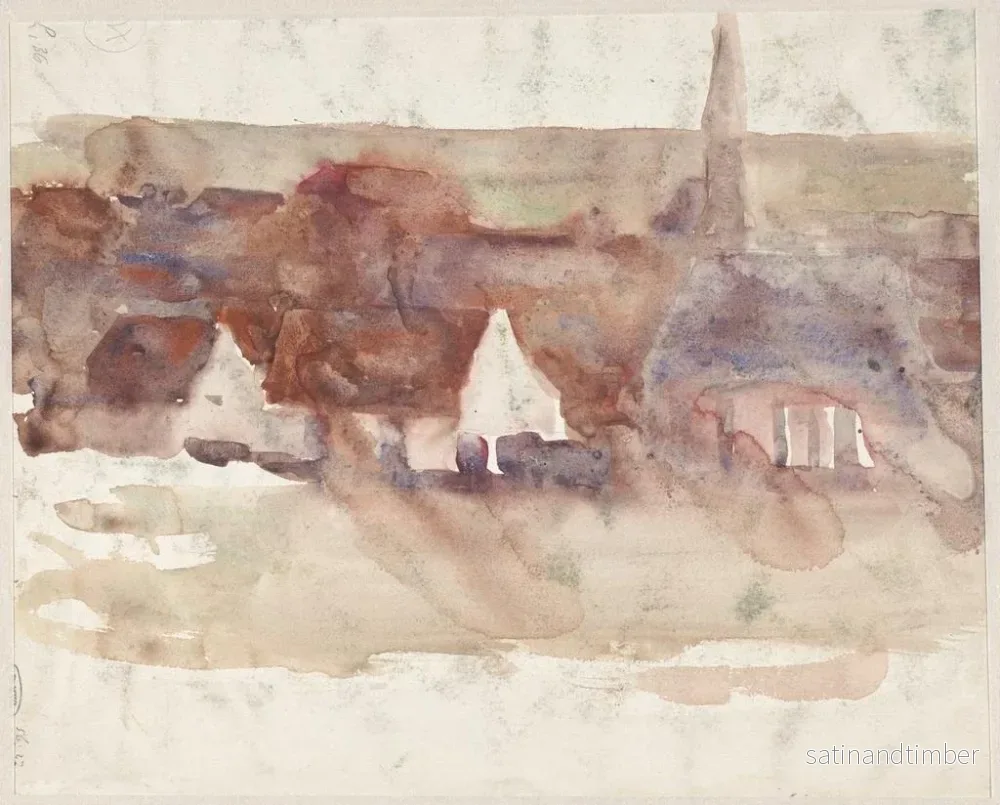 Reproduktion av målningen Skiss av ett stadsvylandskap - Max Liebermann - Bild 2
