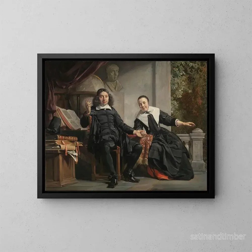 Reproduktion av målningen av Abraham Casteleyn och hans fru Margarieta van Bancken - Jan de Bray