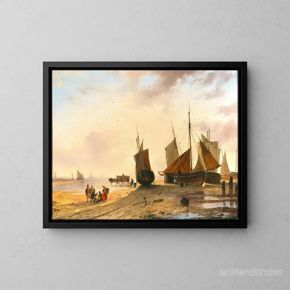 Reproduktion av målningen Le Retour des pêcheurs – Remigius Adrianus van Haanen Reproduktion av målningen Le Retour des pêcheurs – Remigius Adrianus van Haanen
