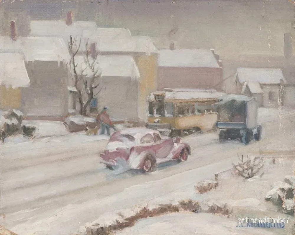 Reproduktion av målningen Route Fulton, Cleveland, Ohio - James C. Kulhanek - Bild 2