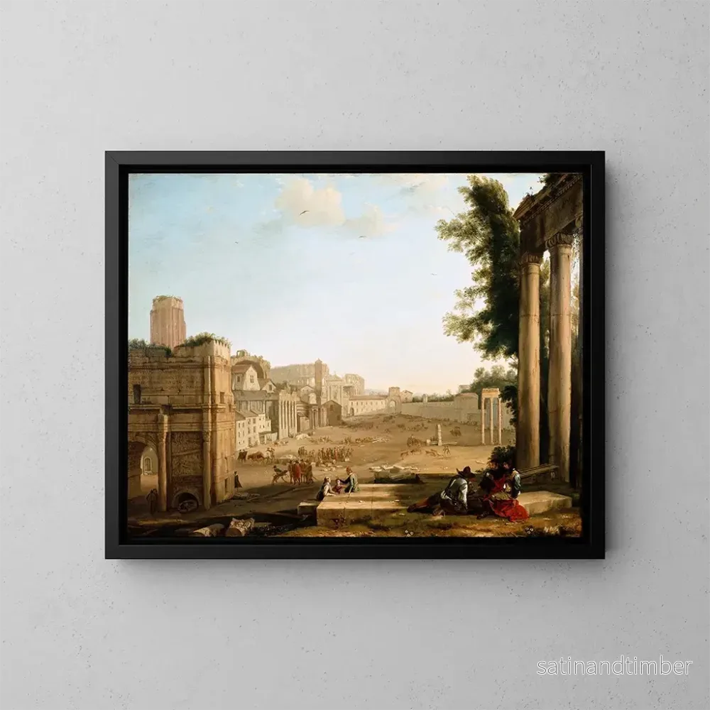 Reproduktion av målningen Le Campo Vaccino à Rome – Claude Lorrain Reproduktion av målningen Le Campo Vaccino à Rome – Claude Lorrain