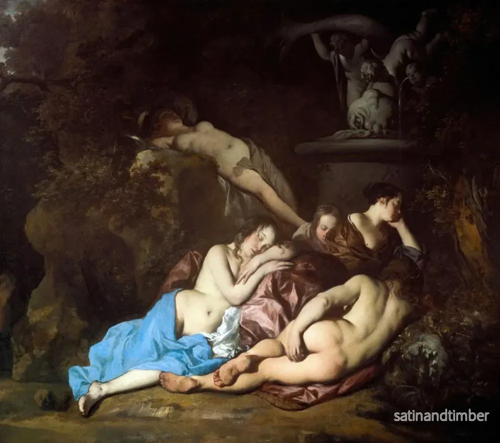 Reproduktion av målningen Nymphe vid en fontän - Sir Peter Lely - Bild 2
