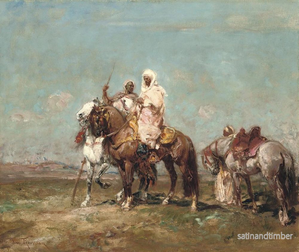 Reproduktion av målningen Arabiska riddare i öknen - Henri Émilien Rousseau - Bild 2