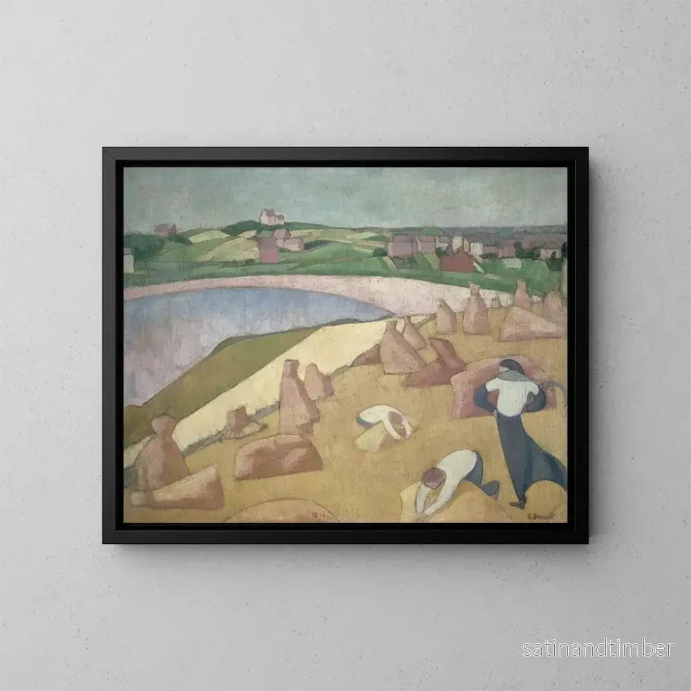 Reproduktion av målningen Skörd vid havskanten - Émile Bernard