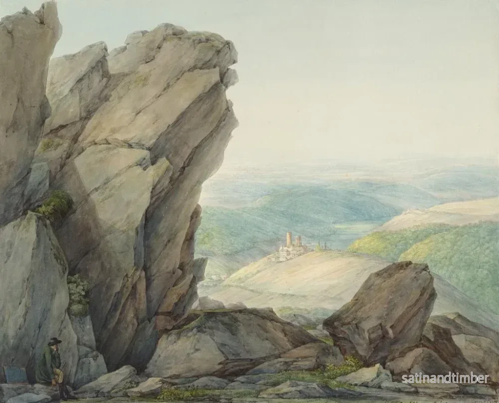 Reproduktion av målningen Vue depuis le Feldberg Taunus vers Reifenberg - Christian Georg Schütz l'Ancien - Bild 2