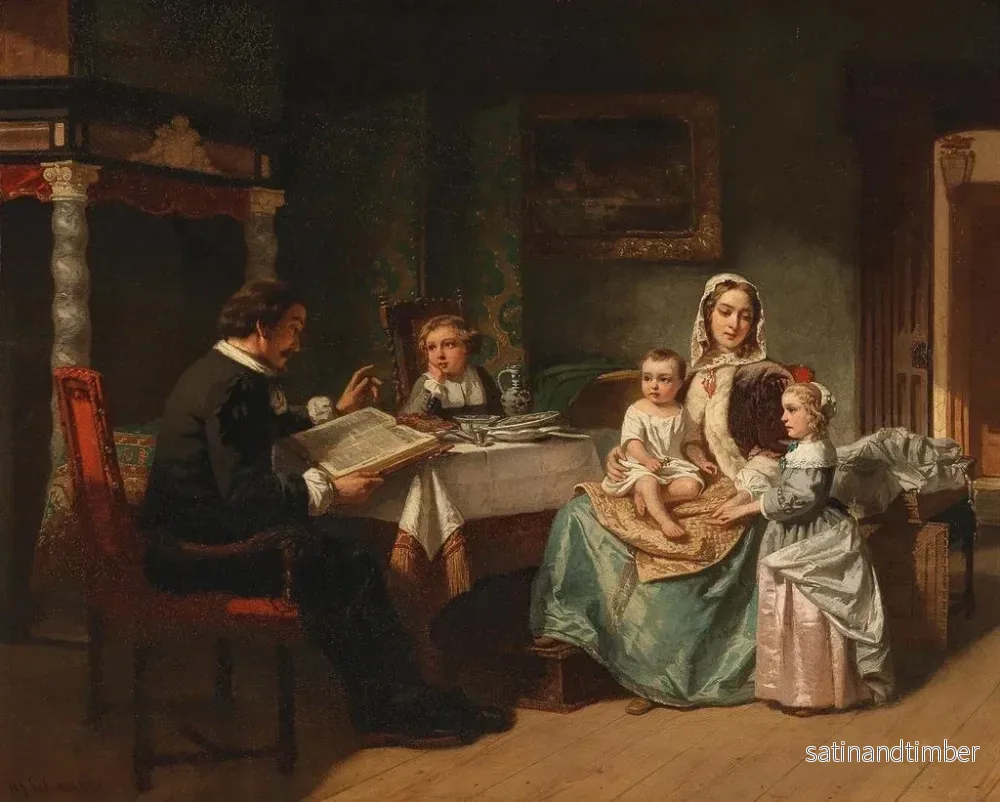 Reproduktion av målningen Le conteur - Hendrik Jacobus Scholten - Bild 2
