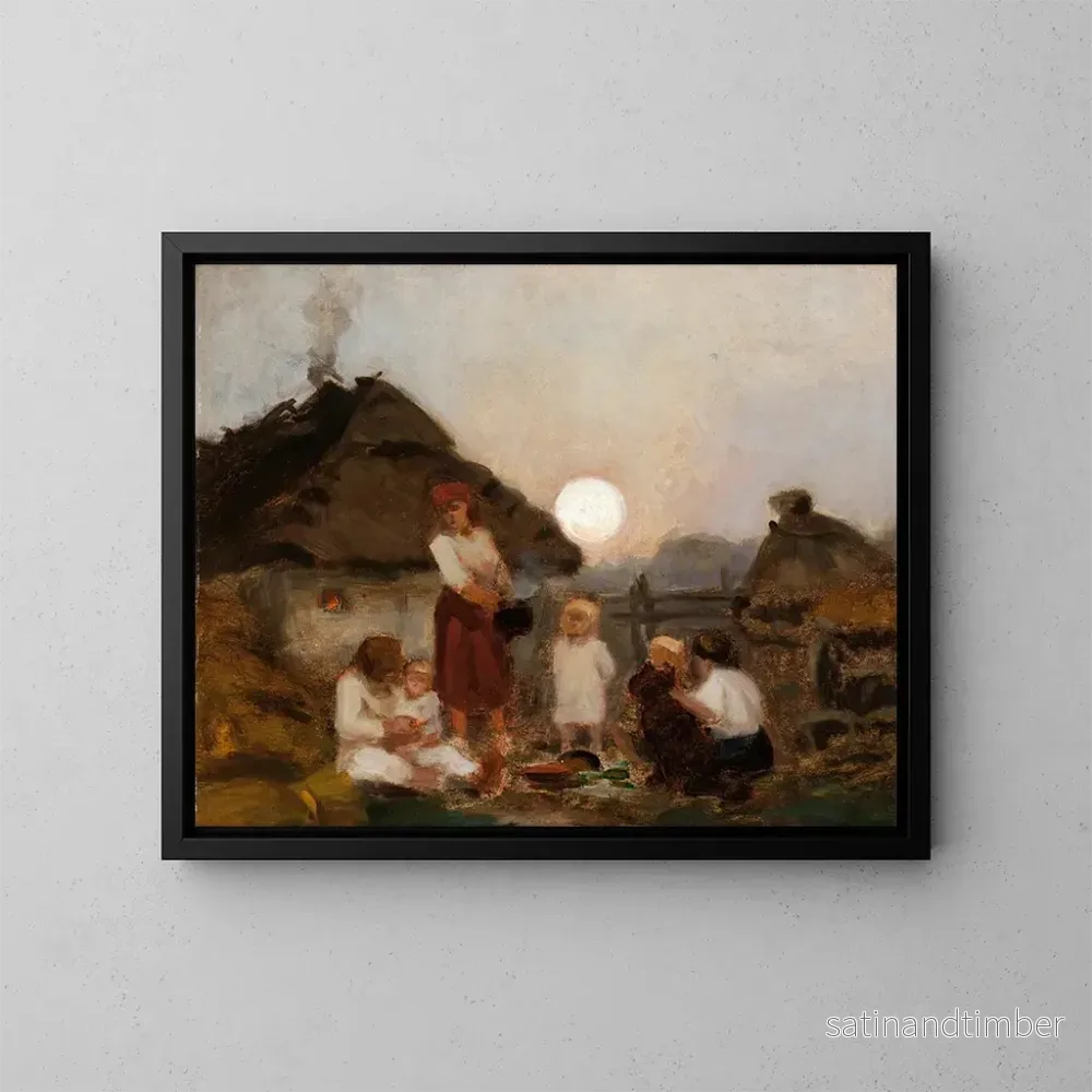 Reproduktion av målningen Dîner - Jan Stanisławski