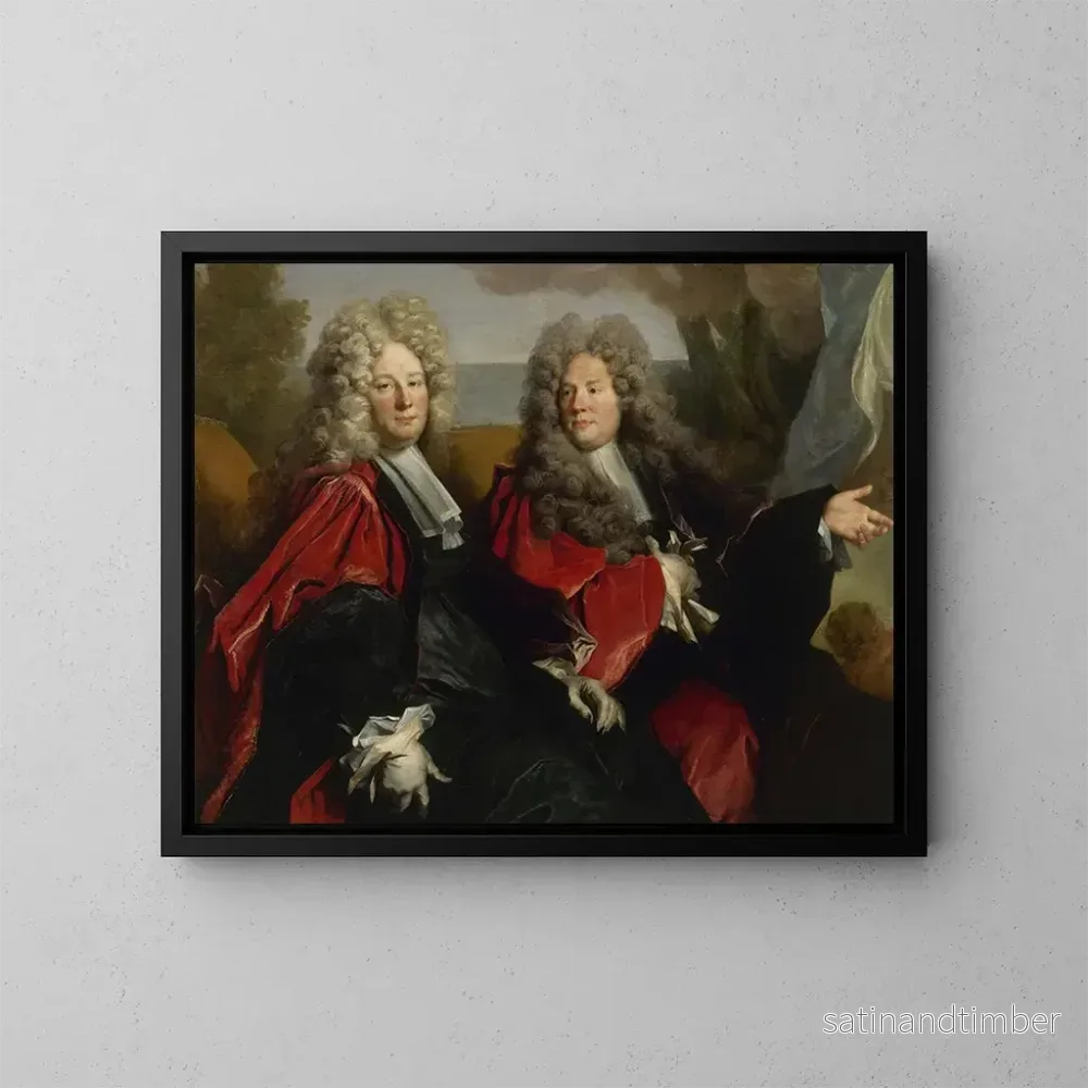 Reproduktion av målningen av två rådsherrar i tjänst 1702 - Nicolas de Largillière