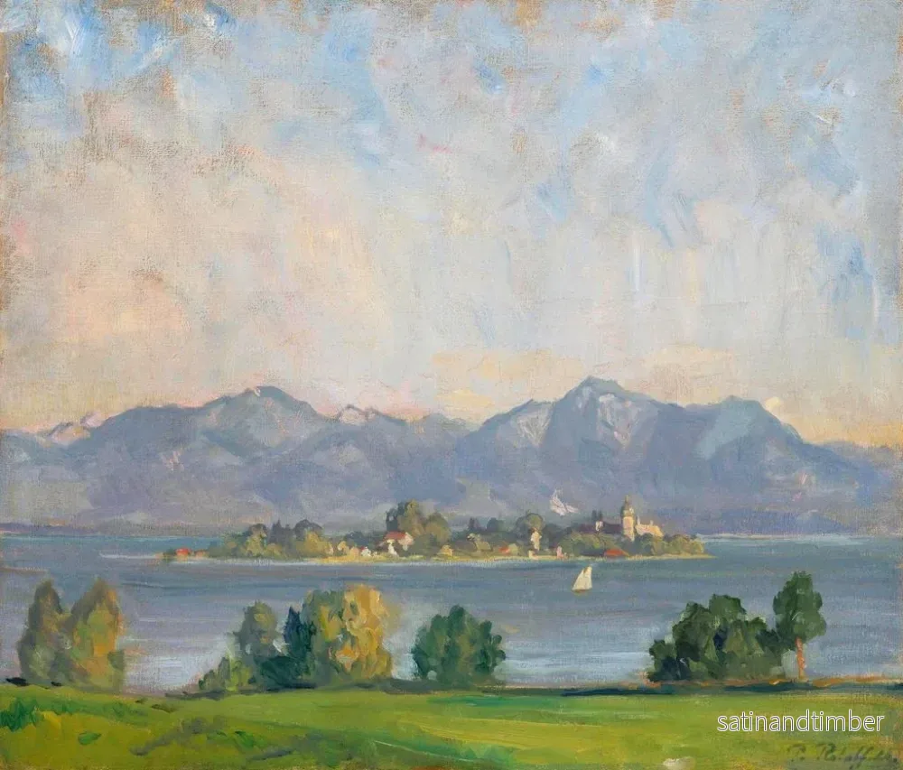 Reproduktion av målningen Vy över Frauenchiemsee - Paul Roloff - Bild 2
