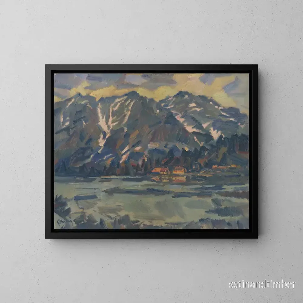 Reproduktion av målningen av Popradské Pleso-sjön - Gustav Mahler