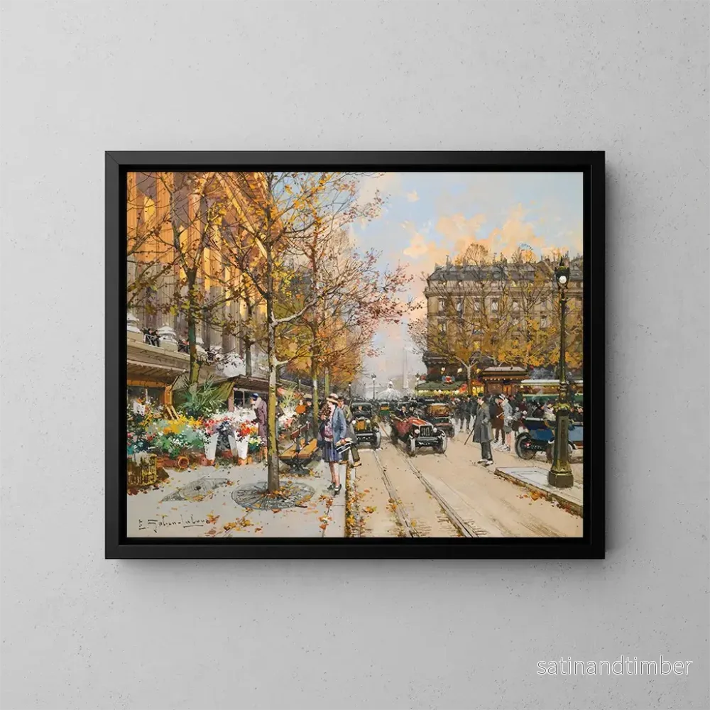 Reproduktion av målningen Place de la Madeleine - Eugène Galien-Laloue