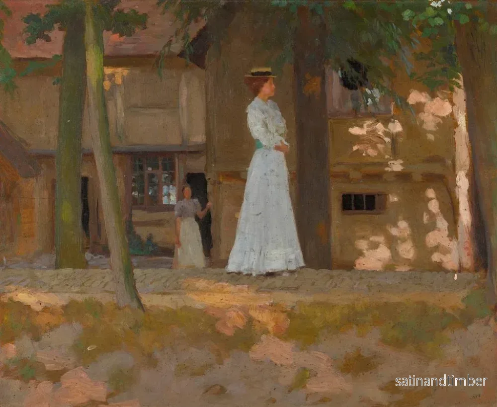 Reproduktion av målningen La Promenade - William Henry Margetson - Bild 2