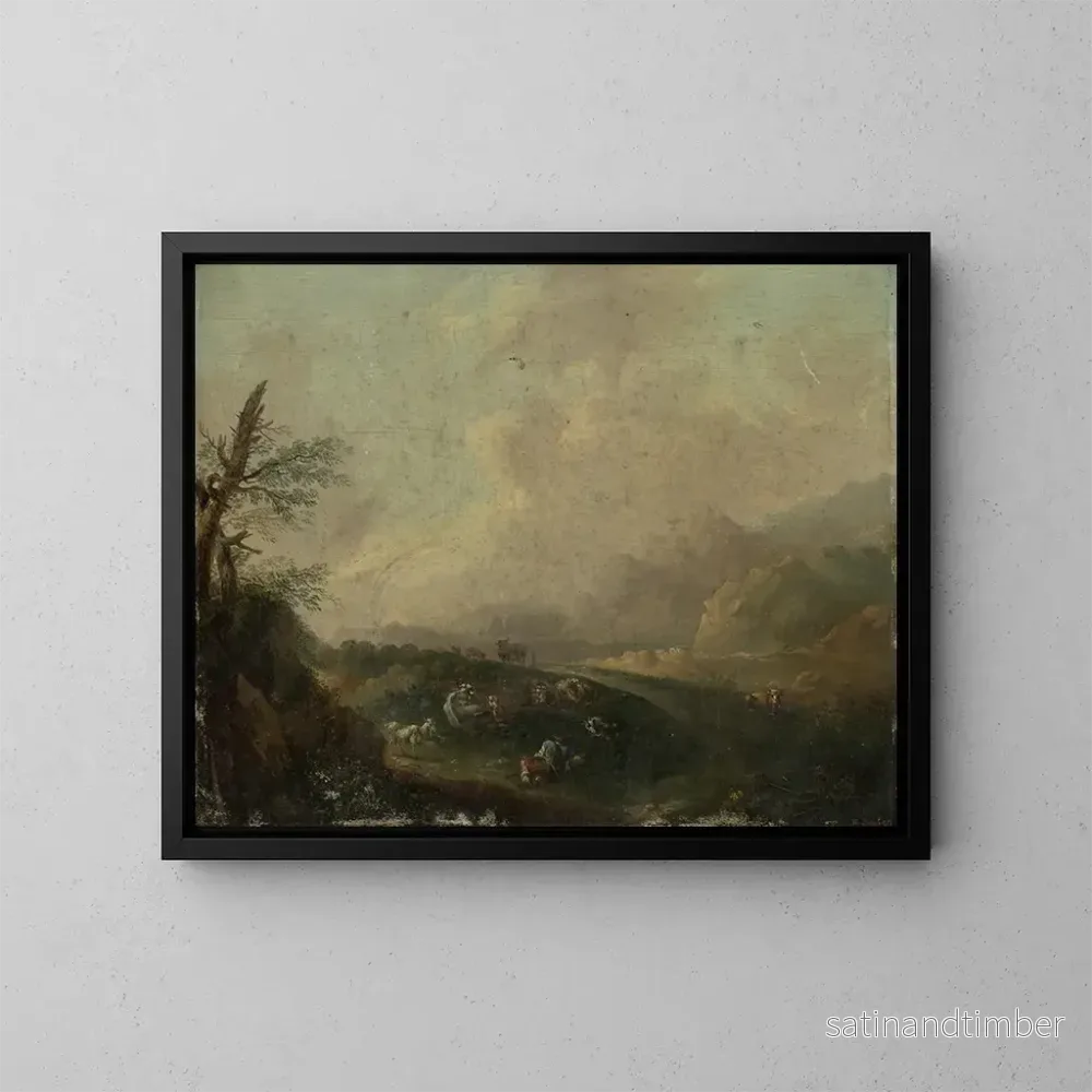 Reproduktion av målningen Landskap med en herde i vila – Johann Wilhelm Becker Reproduktion av målningen Landskap med en herde i vila – Johann Wilhelm Becker