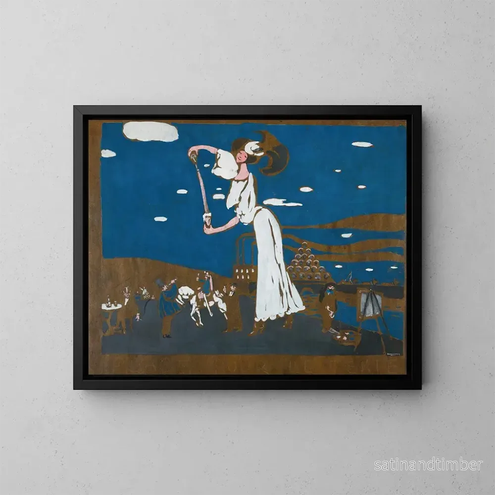 Reproduktion av målningen Skiss för en affisch för en fransk bryggeri - Wassily Kandinsky