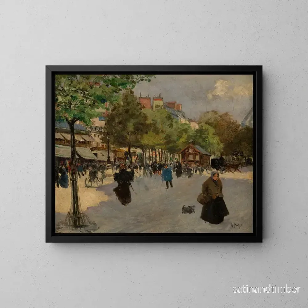 Reproduktion av målningen Le boulevard de Clichy - Louis Abel-Truchet