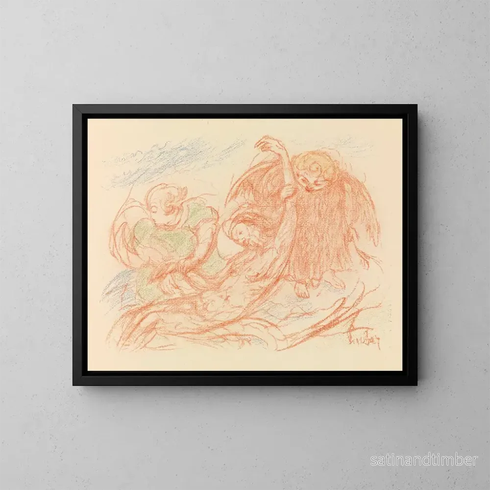 Reproduktion av målningen Le Christ et les anges - James Ensor