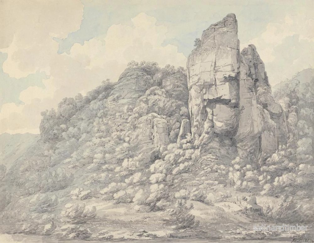 Reproduktion av målningen Rochers dans le Derbyshire - John Webber - Bild 2
