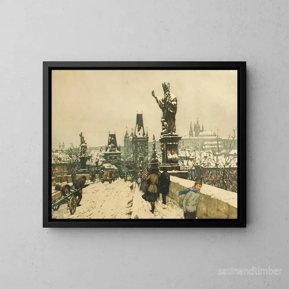 Reproduktion av målningen Pont Charles - Tavík František Šimon