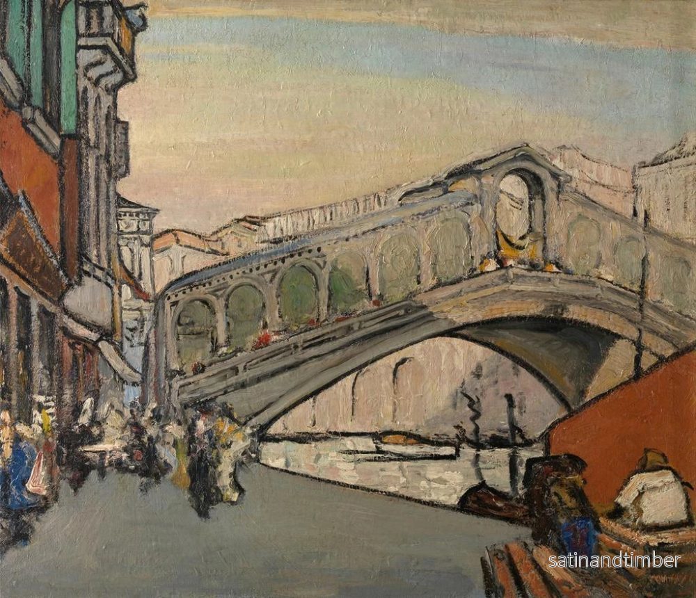 Reproduktion av målningen Le pont du Rialto à Venise - Jules Schmalzigaug - Bild 2