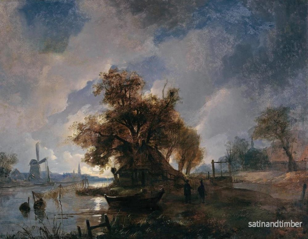Reproduktion av målningen av holländsk flodlandskap - Remigius Adrianus van Haanen - Bild 2