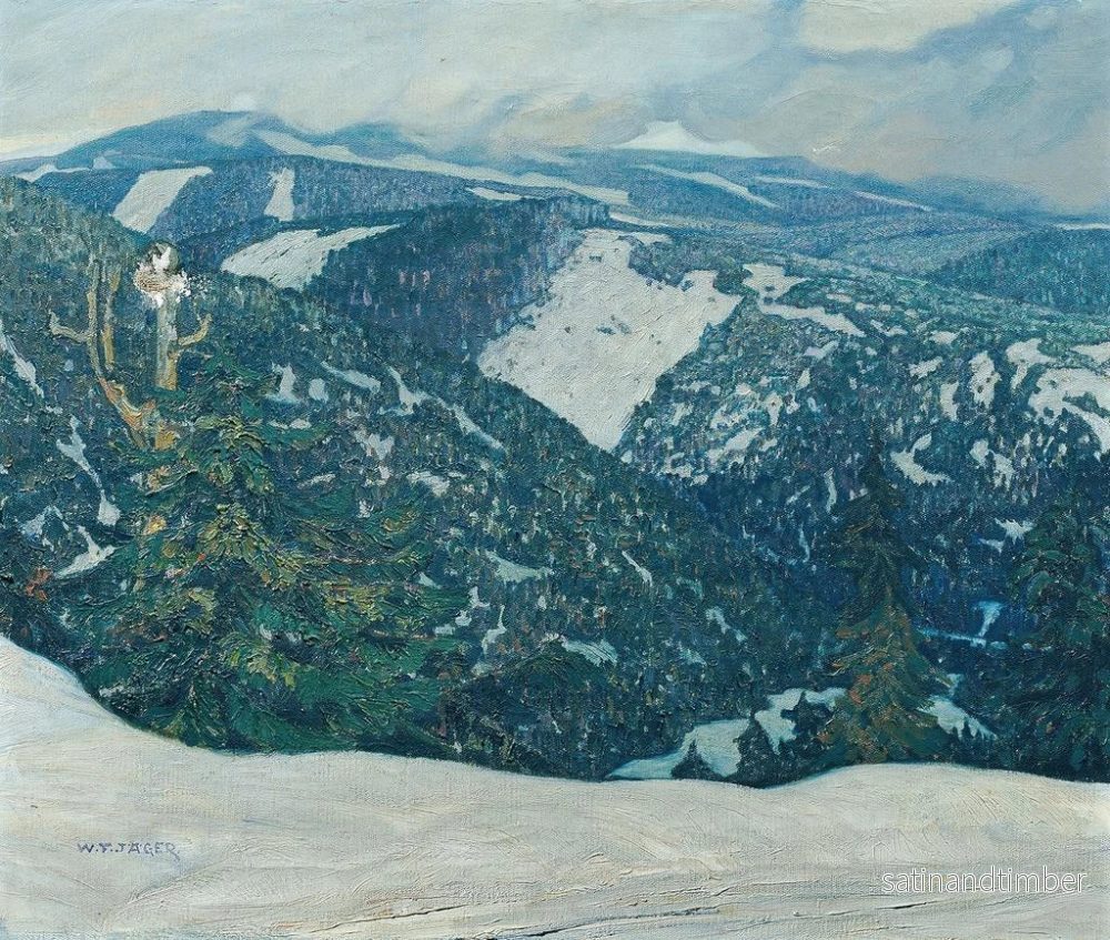 Reproduktion av målningen Landskap över Isergebirge-bergen - Franz Wilhelm Jäger - Bild 2