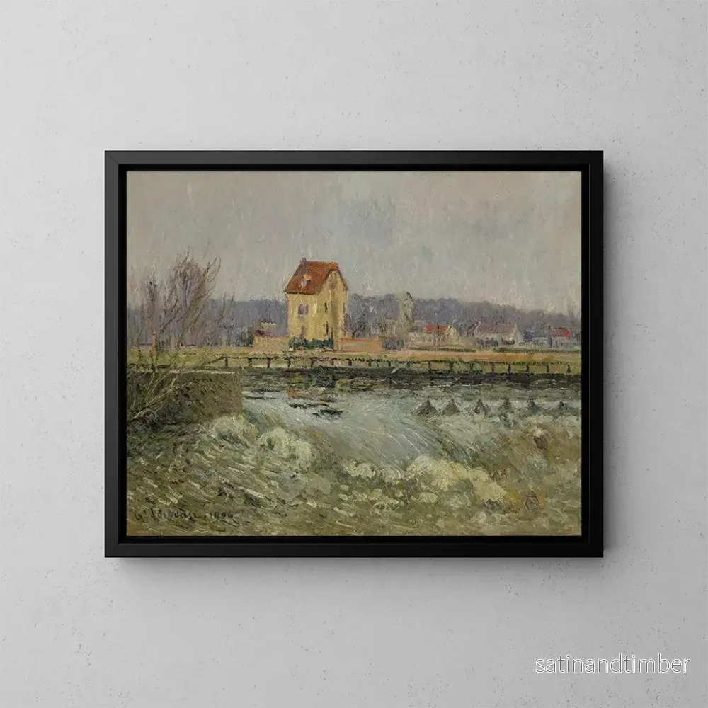 Reproduktion av målningen Barrage de Pontoise – Gustave Loiseau Reproduktion av målningen Barrage de Pontoise – Gustave Loiseau