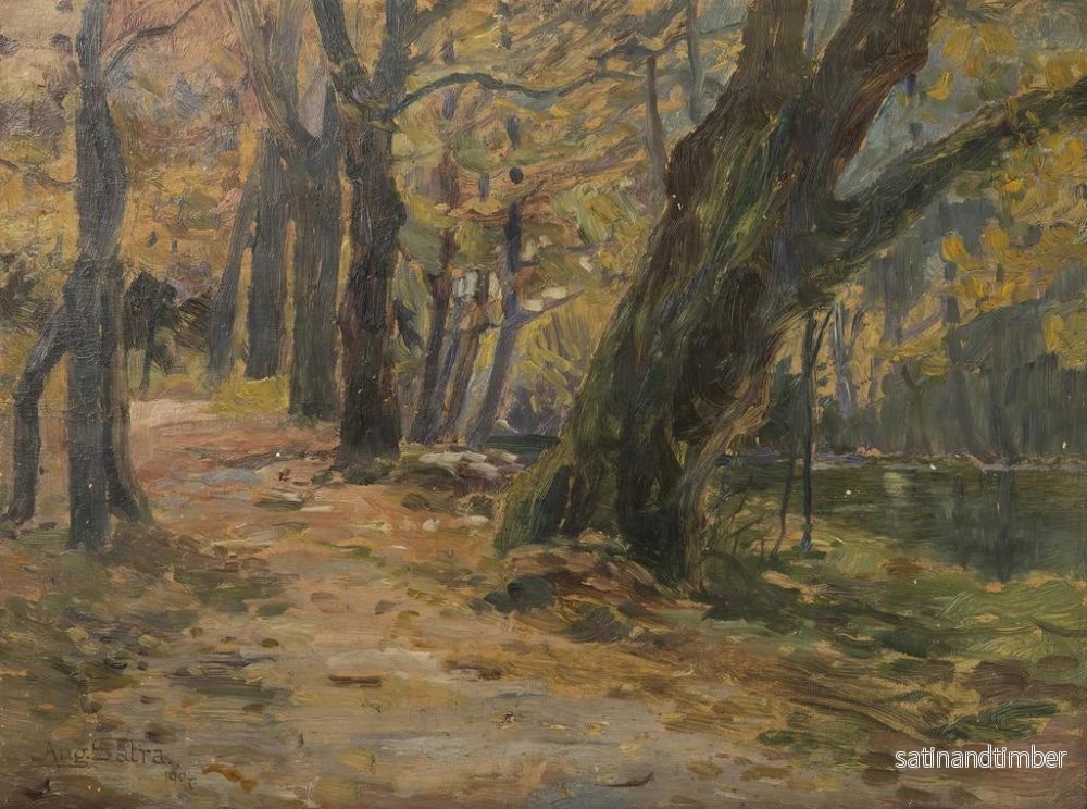 Reproduktion av målningen I parken - Augustin Satra - Bild 2