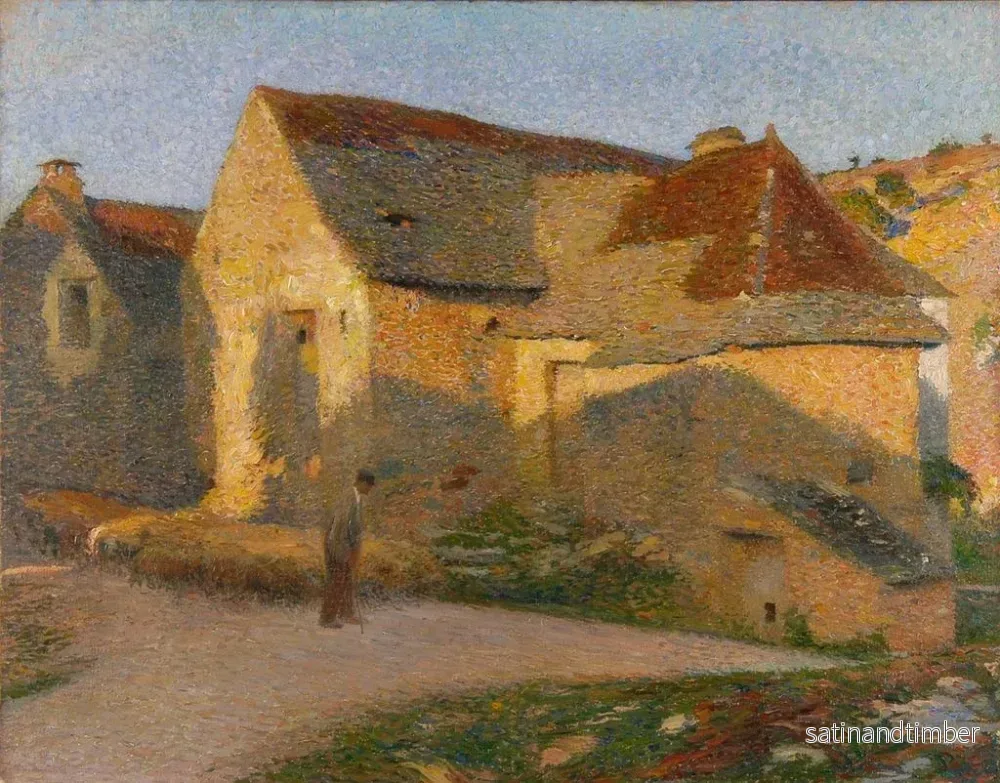 Reproduktion av målningen La vieille maison aux derniers rayons - Henri Martin - Bild 2