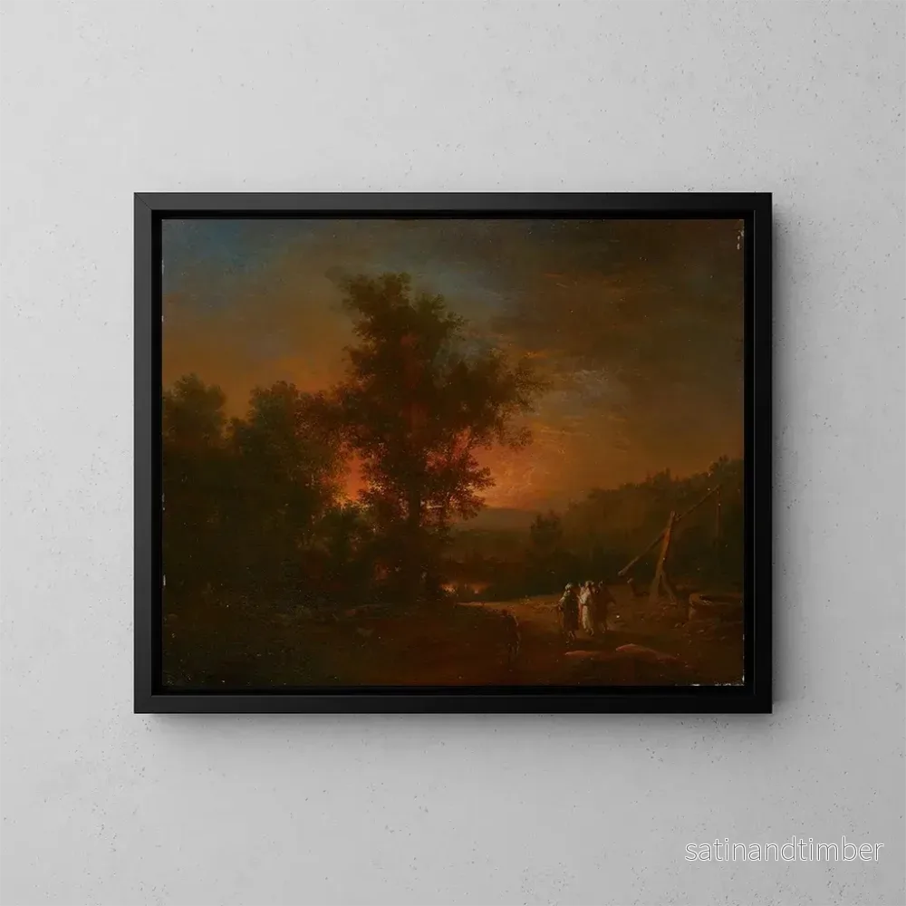 Reproduktion av målningen På väg till Emmaus - Johann Conrad Seekatz