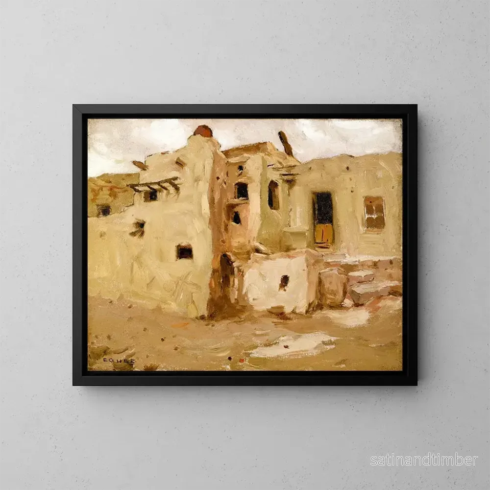 Reproduktion av målningen Pueblo de Walpi – Eanger Irving Couse