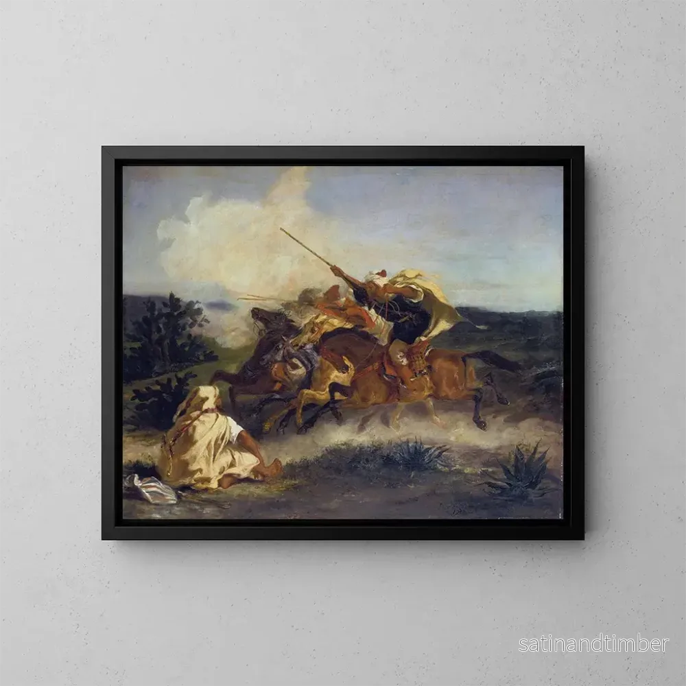 Reproduktion av målningen Fantasi arabiska - Eugène Delacroix