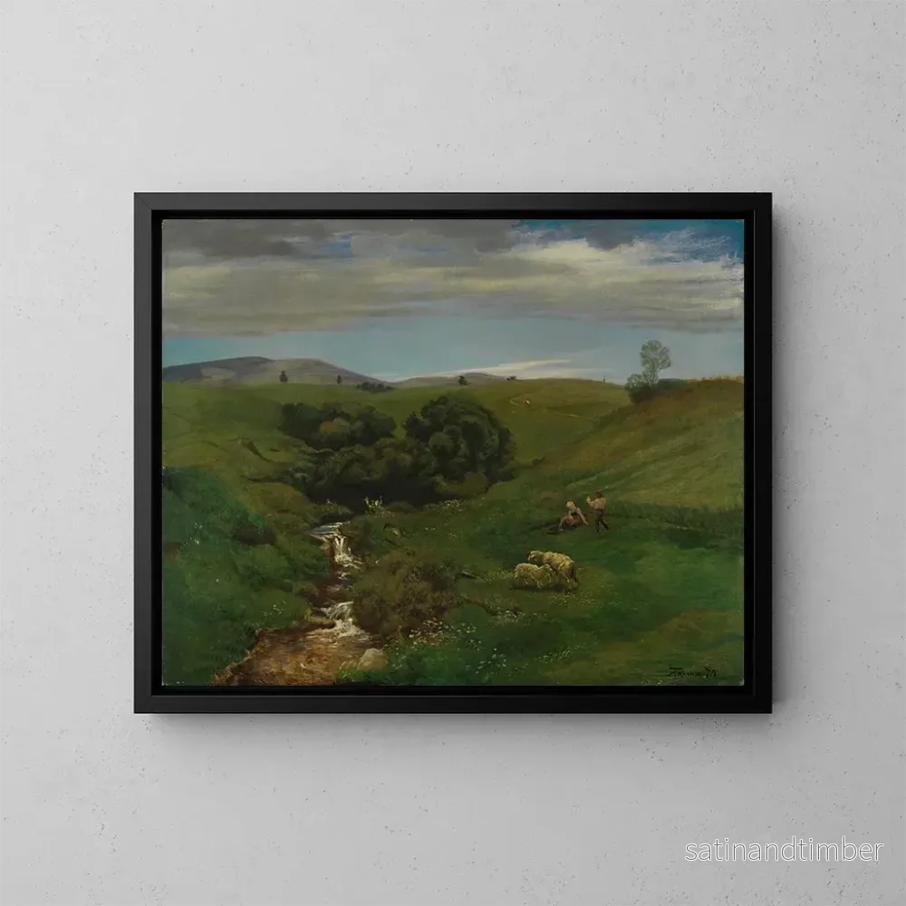 Reproduktion av målningen Prairie de la Forêt-Noire - Hans Thoma