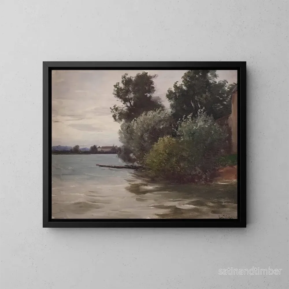 Reproduktion av målningen vid Chiemsee - Joseph Wopfner