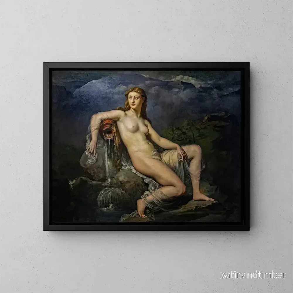 Reproduktion av målningen La Source ou l'Eau - Henri Lehmann