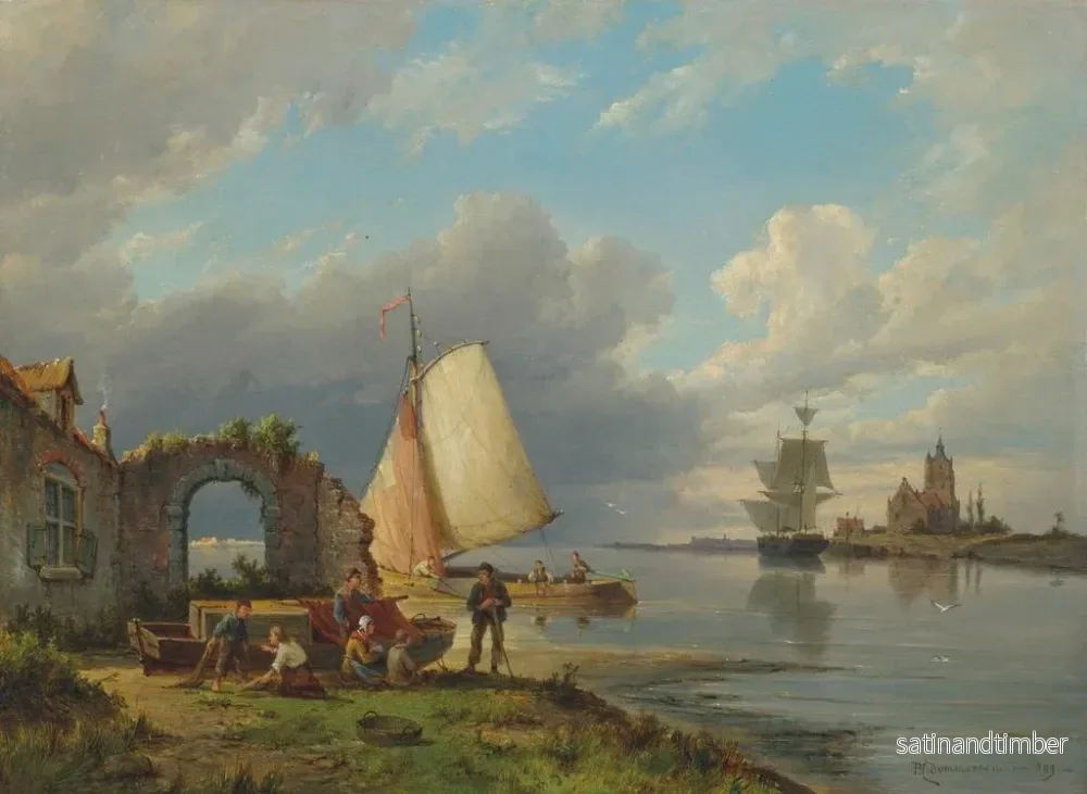 Reproduktion av målningen på Spaarne i Haarlem - Pieter Christian Dommersen - Bild 2