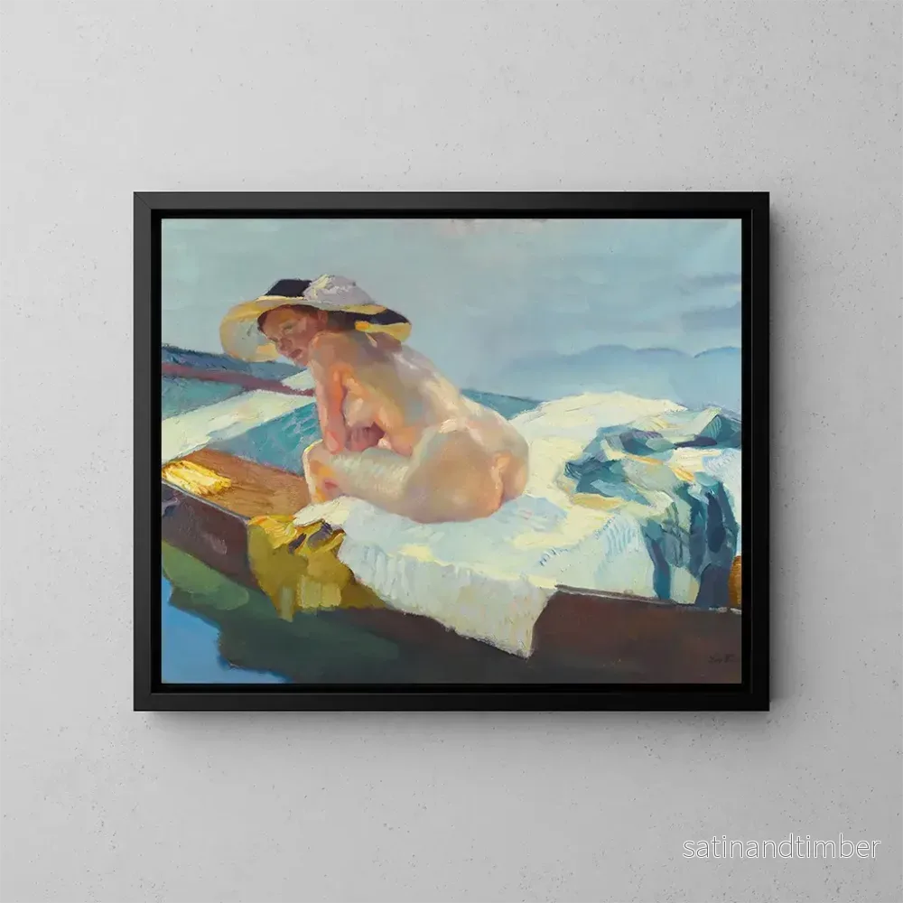 Reproduktion av målningen I kanoten - Leo Putz