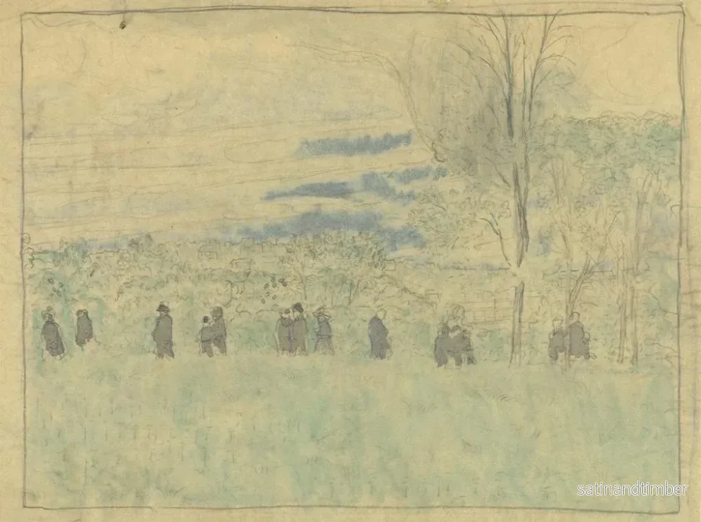 Reproduktion av målningen Landskap med promenerande - Édouard Vuillard - Bild 2