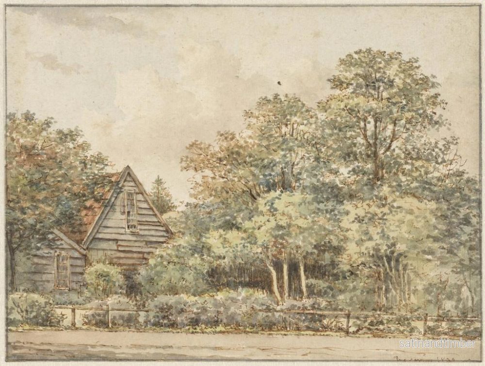 Reproduktion av målningen av ett hus i en skoglig miljö - Pieter Ernst Hendrik Praetorius - Bild 2
