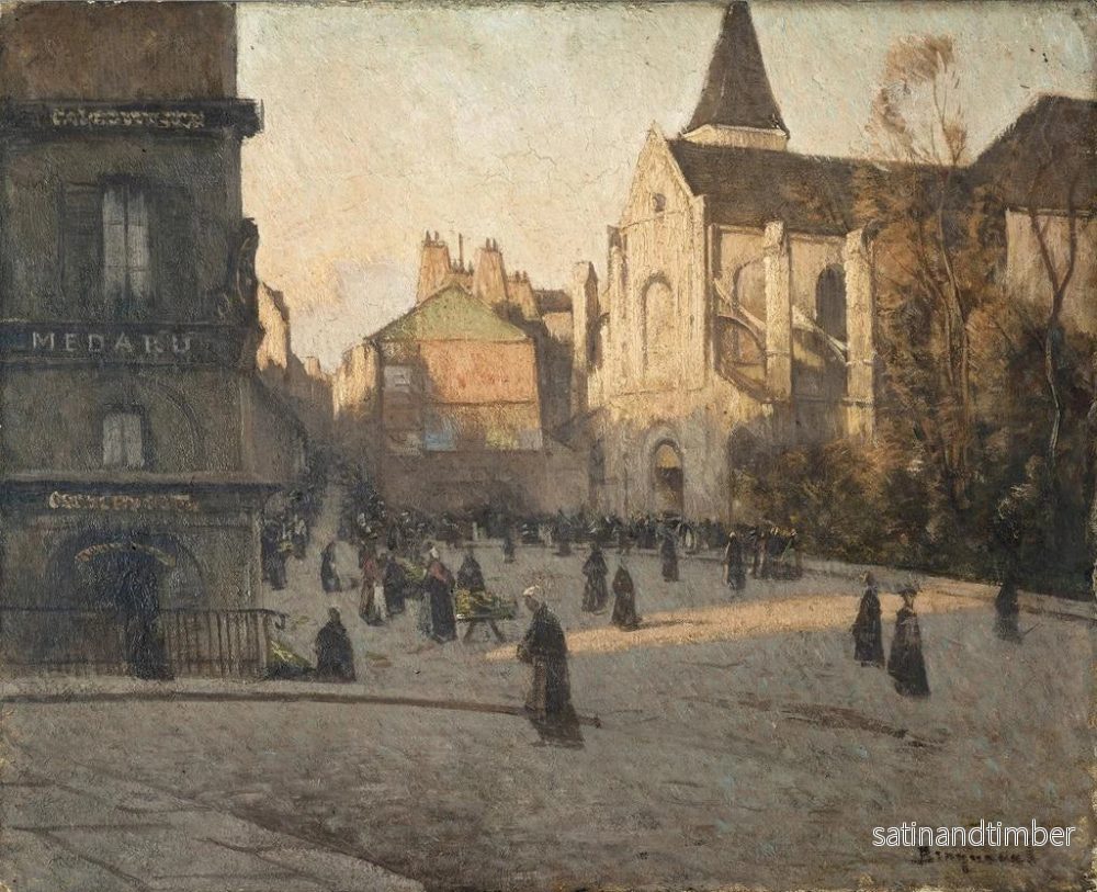 Reproduktion av målningen av Saint-Médard-kyrkan - Louis Braquaval - Bild 2