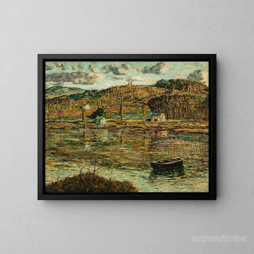 Reproduktion av målningen Lumière du soleil sur la rivière Harlem – Ernest Lawson Reproduktion av målningen Lumière du soleil sur la rivière Harlem – Ernest Lawson