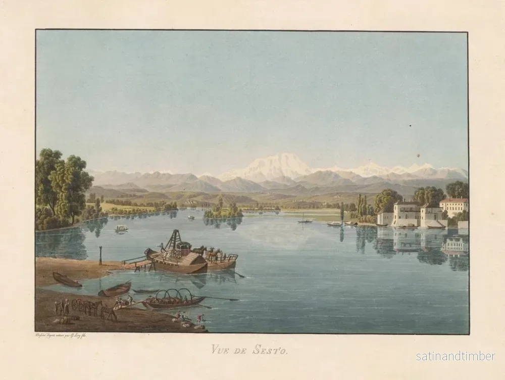 Reproduktion av målningen Vue de Sesto - Gabriel Lory le Jeune - Bild 2