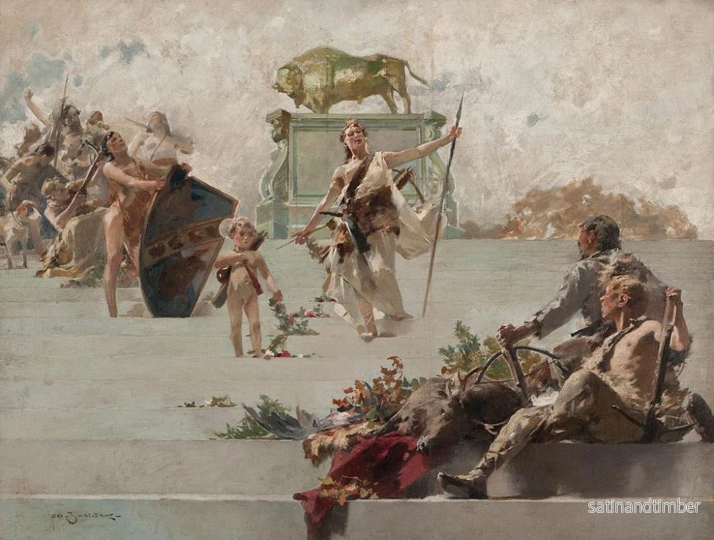 Reproduktion av målningen Allégorie de la chasse - Zdzisław Jasiński - Bild 2
