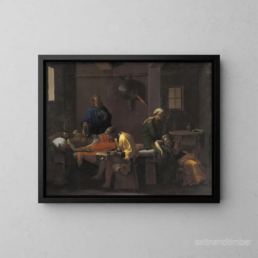 Reproduktion av målningen Le Testament d'Eudamidas - Nicolas Poussin