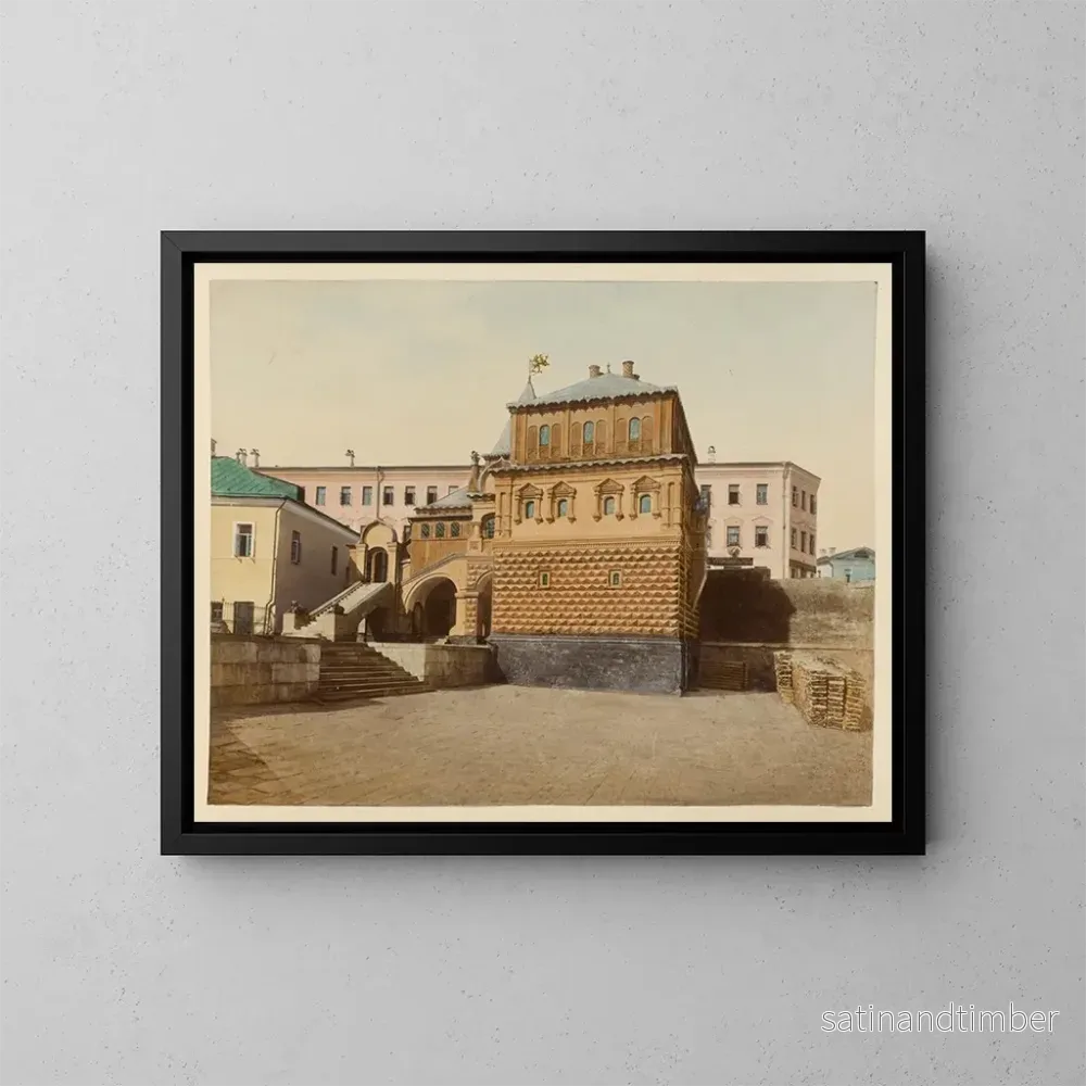 Reproduktion av målningen av Maison à Moscou - J Daziaro
