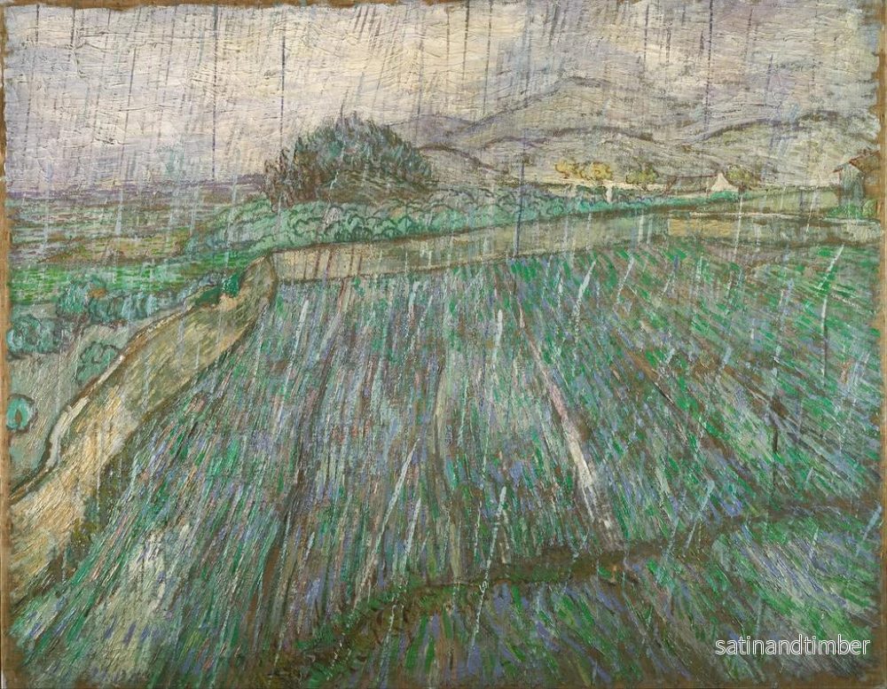 Reproduktion av målningen Regn - Vincent van Gogh - Bild 2
