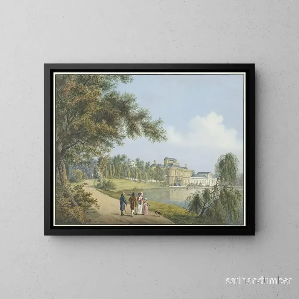 Reproduktion av målningen Vy över Soestdijk-palatset – Cornelis de Kruyff Reproduktion av målningen Vy över Soestdijk-palatset – Cornelis de Kruyff