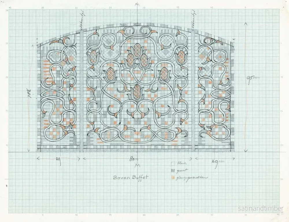 Reproduktion av målningen för dekorativt glasplatta med blomsterornament - Carel Adolph Lion Cachet - Bild 2