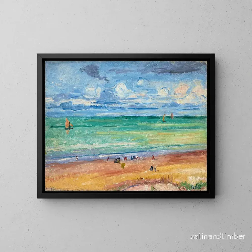 Reproduktion av målningen La Plage - Jean Misceslas Peské
